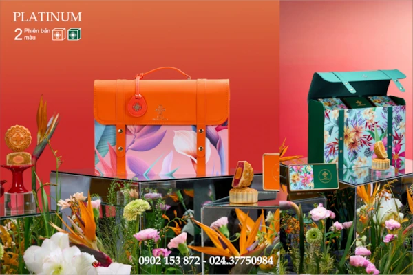 Bánh trung thu Daewoo hộp 6 Bánh với Trà Ô long - Platinum