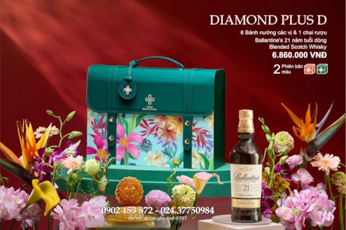Bánh trung thu Daewoo DIAMOND PLUS D - 6 Bánh với Rượu Ballantine’s 21 năm