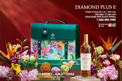 Bánh trung thu Daewoo DIAMOND PLUS E - 6 Bánh với Rượu Macallan 12 năm